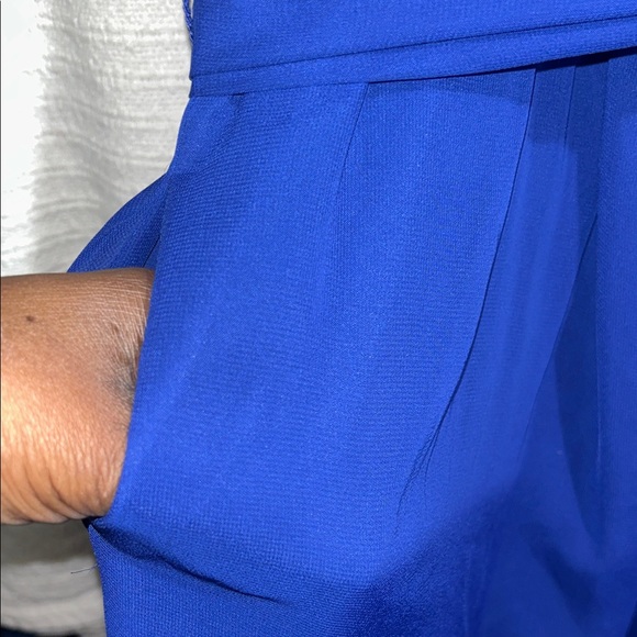 SLNY Cobalt Cold-Shoulder V-Neck High-Low Dress Ptp 19” GUC - Picture 7 of 9